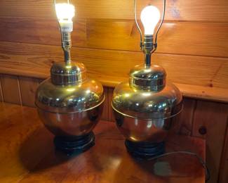 brass lamps