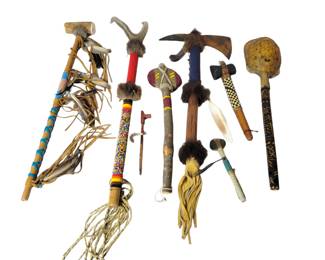 Native American Ceremonial Tomahawk Etc