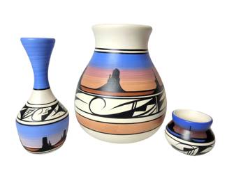 Navajo Handpainted Pottery Signed