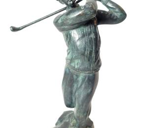Maitland Smith Bronze Golfer Sculpture