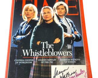 Signed Coleen Rowley, Sherron Watkins Time Magazine