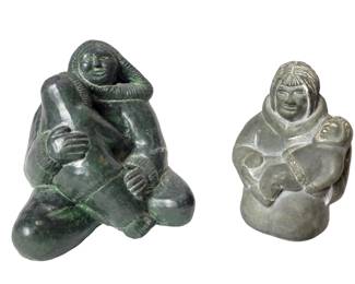 Eskimo Inuit Black Soapstone Carvings