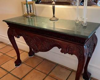 Marble Top Entry Table