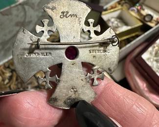 Jerusalem Sterling cross 