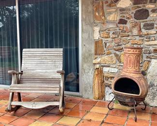Wood Patio Rocker, Chimanea