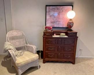 Antique Chest Of Drawers With Two Pocket Handkerchief Drawers