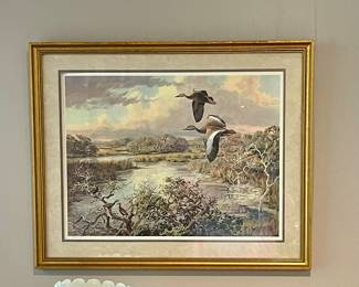 1987 Herb Booth Signed, Numbered Artist Proof “Squealer Roost”