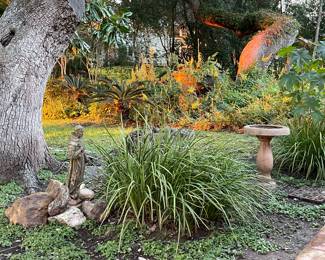 St. Francis Statue, Cement Birdbath