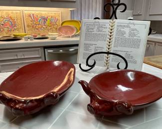 Stoneware Pig Serving Platters