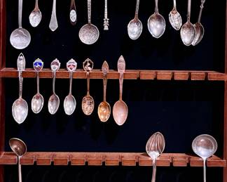 Vintage Collectible Spoons, Spoon Rack