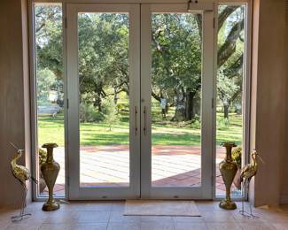 Exquisite Brass Decor-Etched With Peacocks