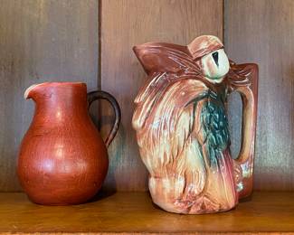 Rare 1950’s Nelson McCoy Kookaburra Parrot Bird Pitcher