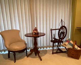 American Victorian Boudoir Upholstered Chair C. 1880