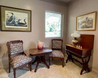 American Eastlake Fold-Over Swivel Top Secretary & Sewing Cabinet C.1880