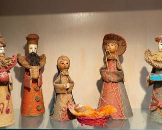 Vintage 1970’s Burlap Nativity