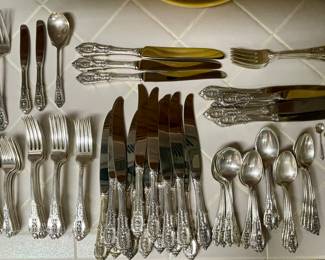 Rosepoint” by Wallace Sterling Silver Flatware Set