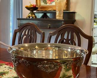 Ornate Silverplate Punchbowl