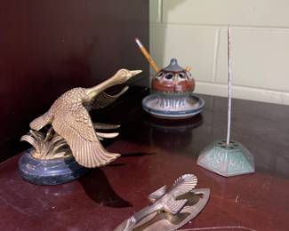 Brass Ducks, Antique Invoice Holder used at the Farris 1912