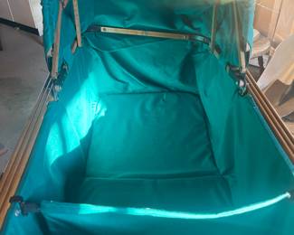 INTERIOR OF THE BUGGY(YES IT HAS HAD THE CLOTH REPLACED AND ITS QUITE LOVELY!