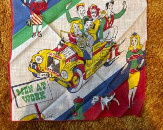 DAGWOOD AND BLONDIE OFF TO WORK HANKIE!