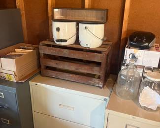 MORE FILE CABINETS, PORCELAIN POTS , HARS