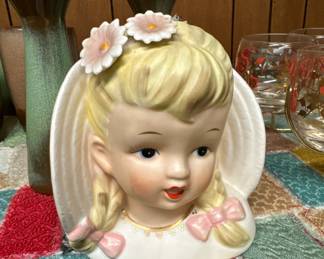 LITTLE GIRL HEAD VASE