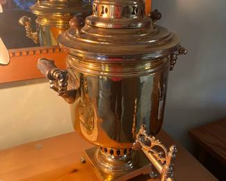 Antique Brass Russian Samovar $ 198.00