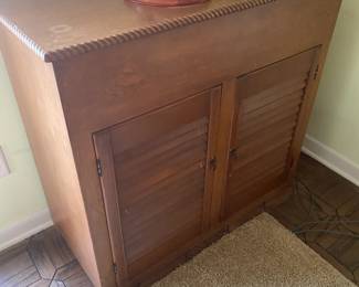 Louvered Antique Music Cabinet with Turntable $ 138.00