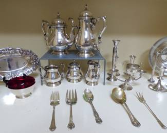 Sterling 5 piece Tea Set, Etc