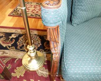 Carving detail on Settee