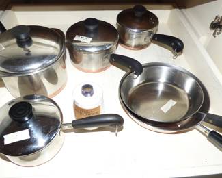 Vintage Revere Ware Copper Bottom Cookware