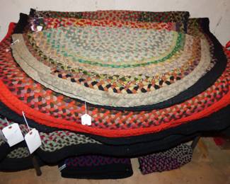 Collection of Braided Rugs, All Different Sizes