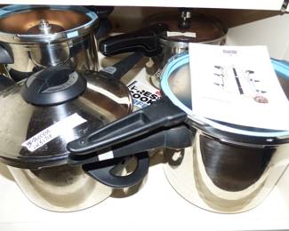 Kuhn Rikon Switzerland "Duromatic" Pressure Cookers