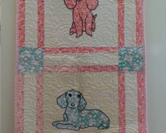 Precious hand sewn quilted throw