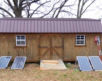 Amish Yoder Family Built Side Lofted 12X24 Building with 2 built in work benches.  SEE NEXT PICTURE
