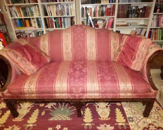 Chinese Chippendale Sofa with Carving (See next pic)