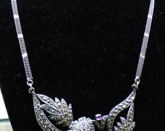 Sterling Marcasite Necklace