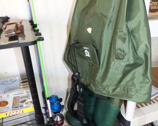 Waders, Fishing Poles