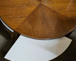 Vintage coffee table with pull out stools. 