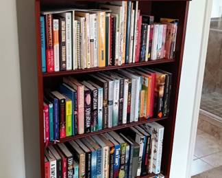 Books!
Sturdy, with clean lines, this wood bookshelf unit is a must have for every voracious reader!