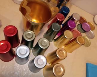 Vintage aluminum tumblers.