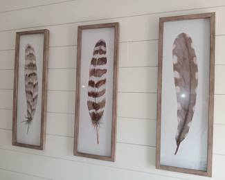 Sets of matching prints in neutral shades and themes.