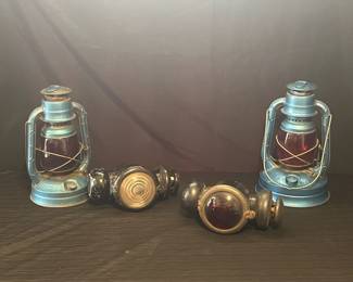 Vintage Lantern And Side Lamps