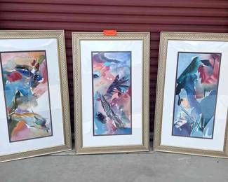 Palemate Panther A, B And C Framed Prints By Peter Kitchell