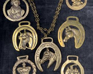 Vintage And Antique Brass Horse Bridle Medalions