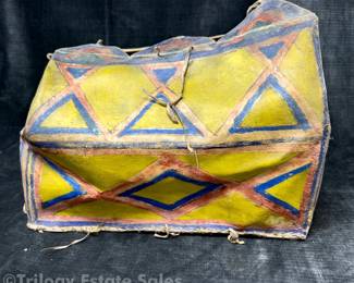 Native American Painted Parfleche Box