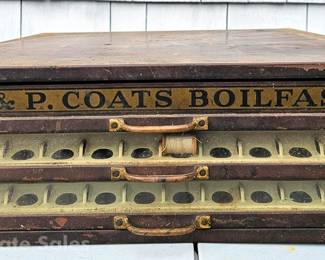 J. & P. Coats Boilfast Metal Three-Drawer Thread Spool Cabinet