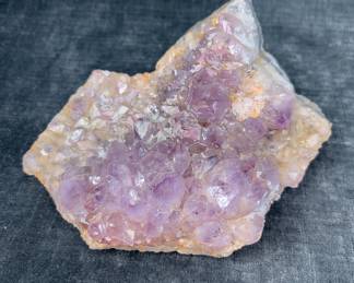 Raw Amethyst Geode Section (with Some Crayon Wax)