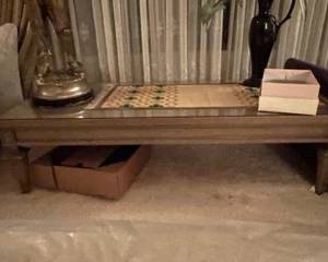 Matching low sofa table. 