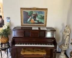 Beautiful Piano with Bench - learn how to play on this affordable addition to your home. 